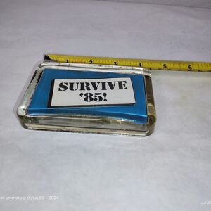 Vintage Survive '85 Paperweight